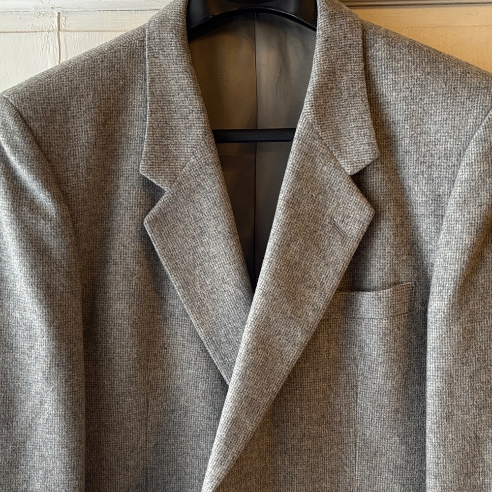 Elegant Camel and Wool Gray Men's Blazer